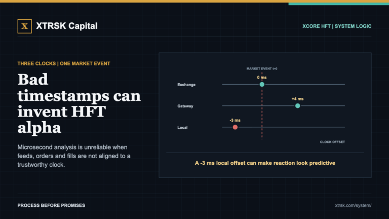 XCore HFT Trading Lab: Bad timestamps can invent HFT alpha