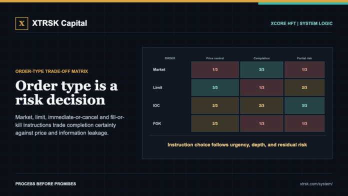 Order type is a risk decision